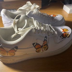 Butterfly Customed Air Force 1s